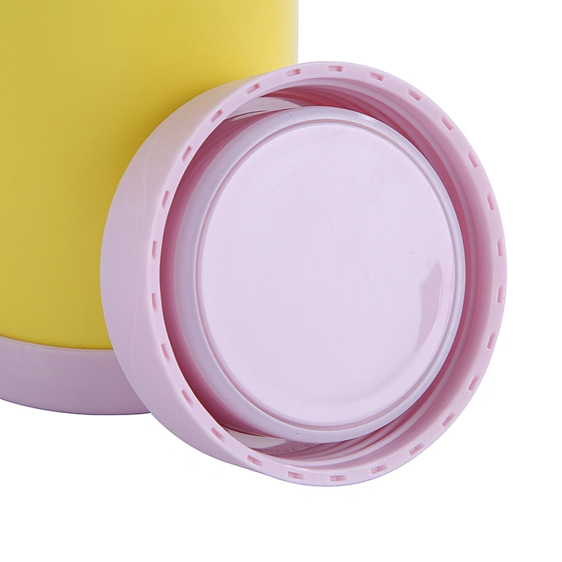 300ml 450ml vacuum insulated double wall stainless steel food flask with plastic lid and bottom
