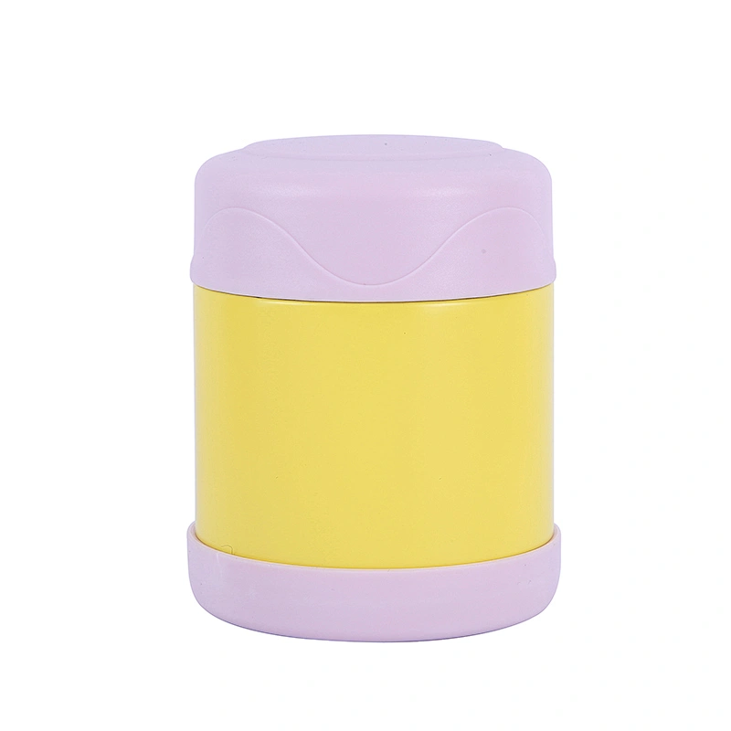 300ml 450ml vacuum insulated double wall stainless steel food flask with plastic lid and bottom
